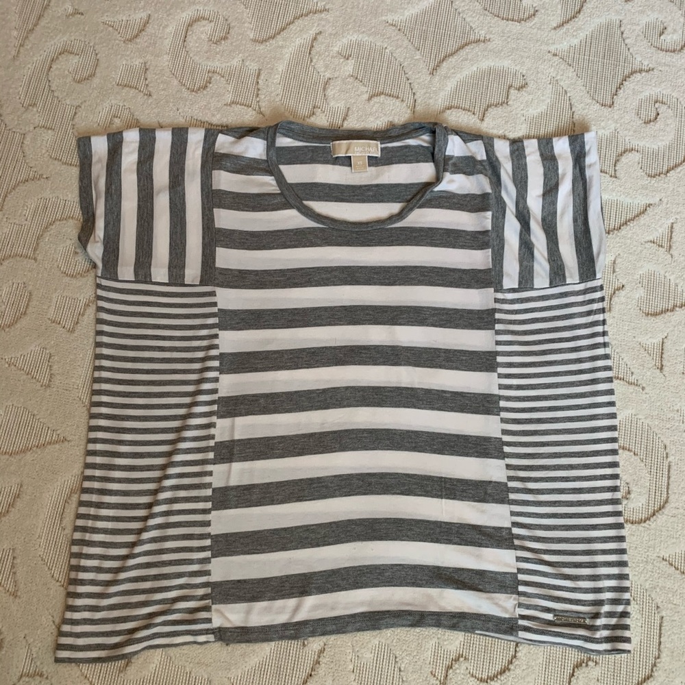 Michael Kors gray and white shirt